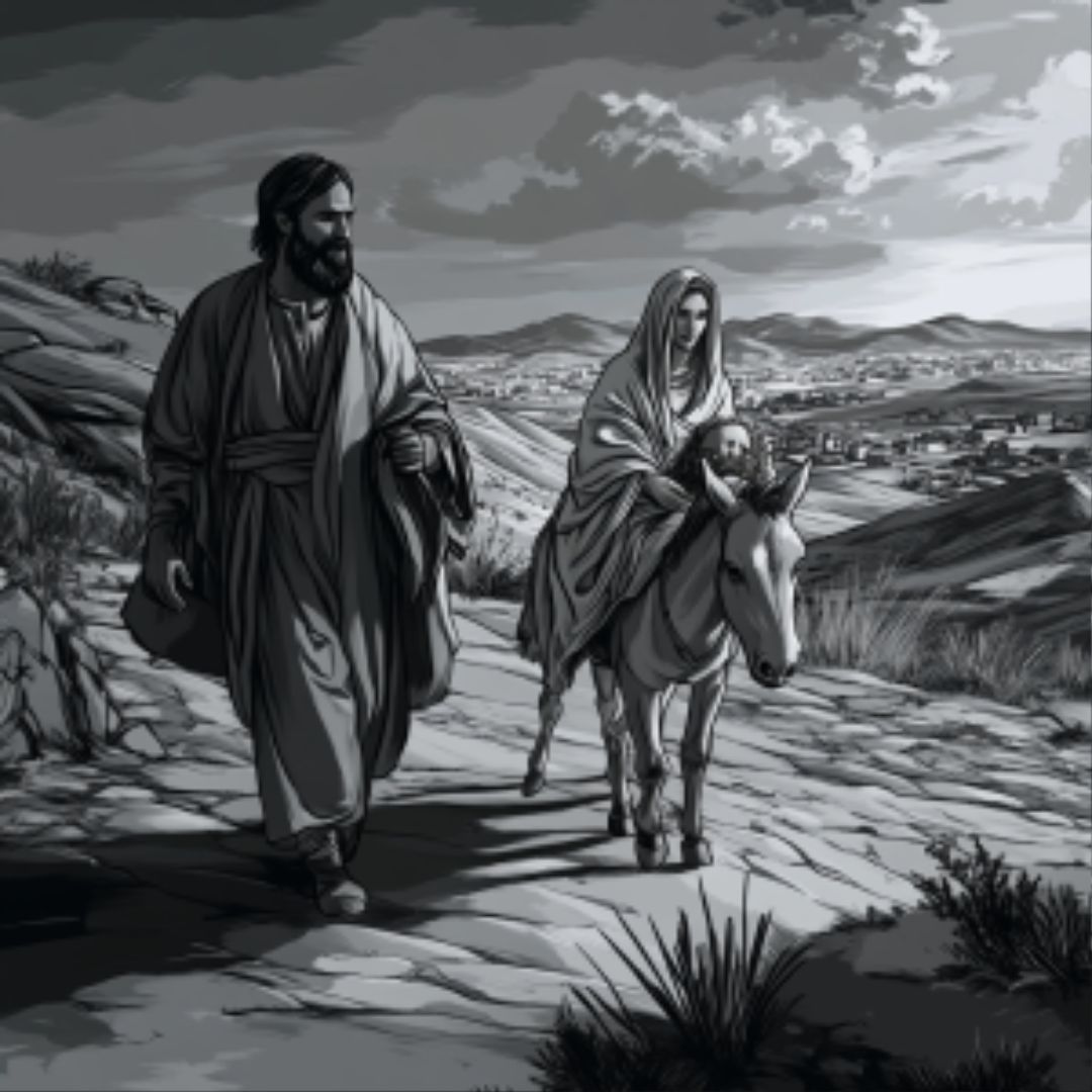 Maryja na osiołku i Józef